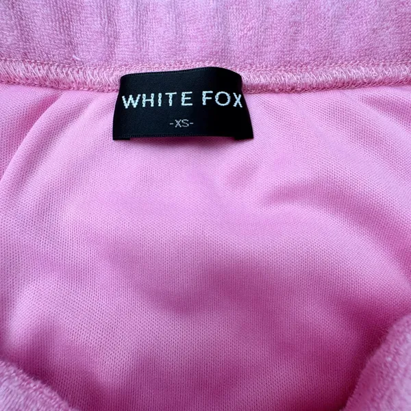 White Fox Pink Terry Cloth Mini Skirt Lined Casual XS Feminine y2k beach‎ - Image 6
