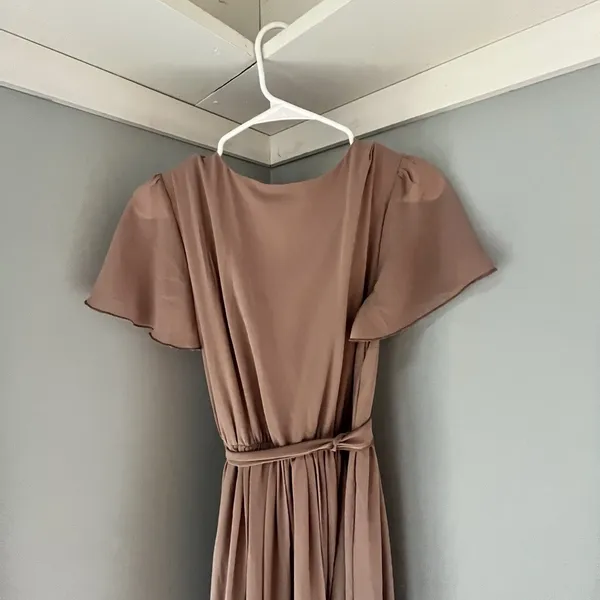 Baltic Born Kristina Maxi Wrap Dress Taupe Long‎ Womens Size S - Image 6