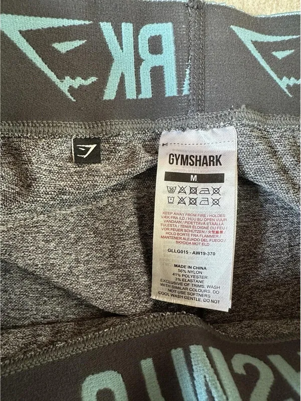 GYMSHARK Flex Leggings Women’s Medium Gray Low-Rise Seamless Ankle Length - Image 5