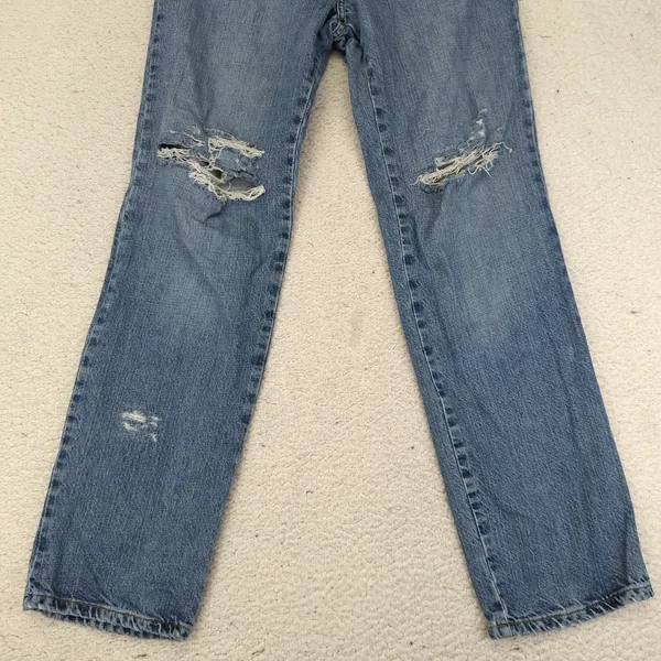 Vintage Polo Ralph Lauren Saturday Jeans Women's 6x32 Distressed Denim Ripped‎ - Image 4