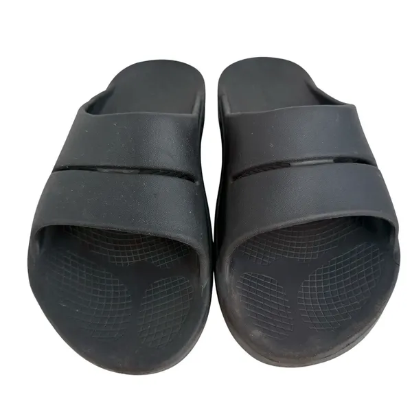 Oofos OOahh Slides Size 42 Men 9 Women 11 Recovery Comfort Lightweight‎ Black - Image 2