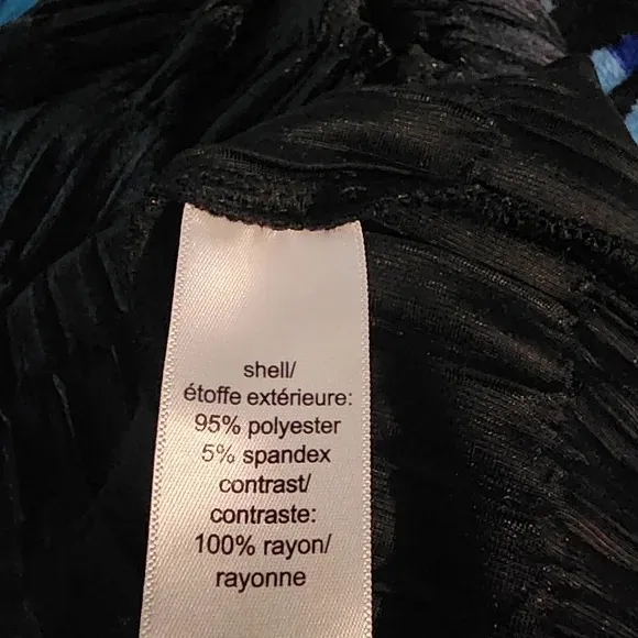 Maurices Black Shimmer Tiered Pleated Tank, Size Medium - Image 4