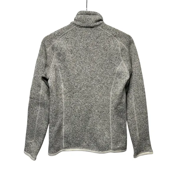 Patagonia Better Sweater Women‎ Sz S Beige/Gray 1/4 Zip Fleece Jacket Pullover - Image 2