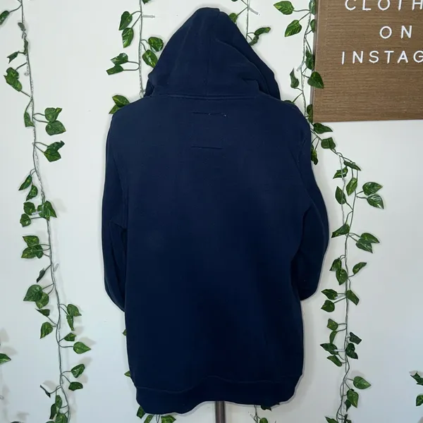 Hollister Easy Appliqué Logo Graphic Hoodie Navy Blue - Image 5
