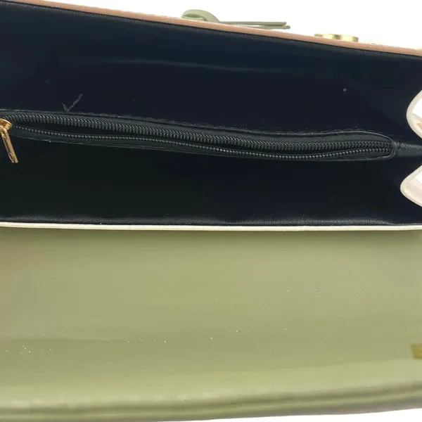 SN & Fashion Women's Green Wide Strap Fashion Flap Purse Crossbody Shoulder Bag - Image 4