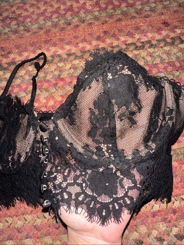 For Love And Lemons Black Lace Underwire Bralette - Image 3