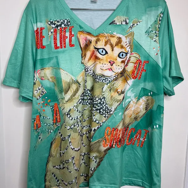 The Life of a Showcat T shirt Swift Showgirl Cats Women’s Size 3XL runs small - Image 3