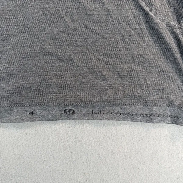 Lululemon Swiftly Tech Long Sleeve Crew Grey Heathered Size 4 Thumbholes - Image 3