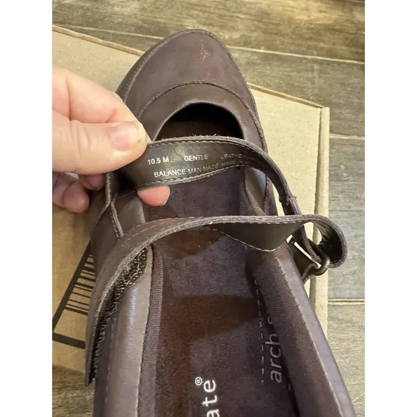 David Tate Women's Gentle Mary Jane Flat Sneaker Brown Size‎ 10.5 Medium - Image 12