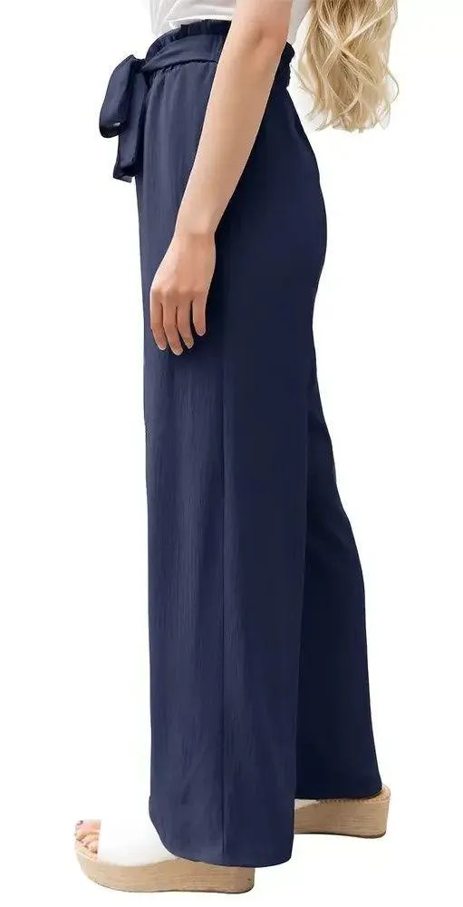 High Rise Elastic Waist Palazzo Pants For Women, Size-M-L-XL - Image 3