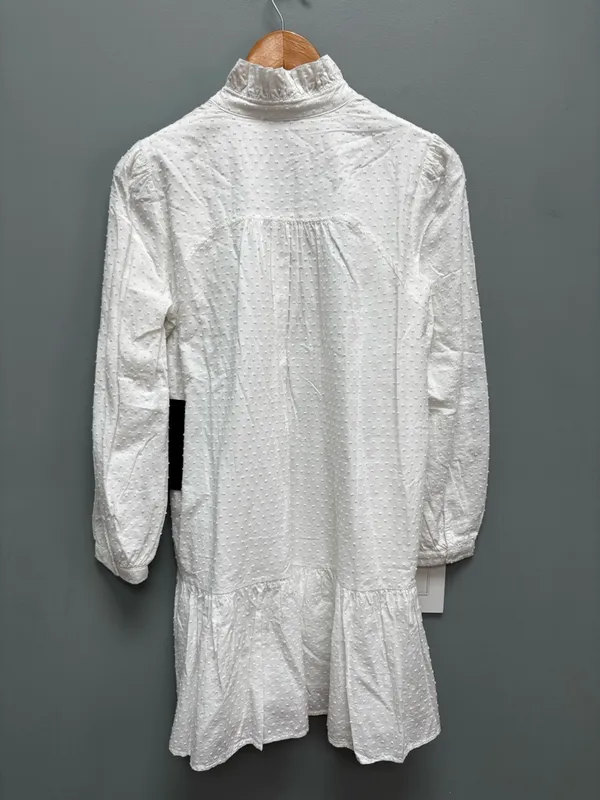 Tuckernuck Palmerston Swiss Dot 3/4 Sleeve Dress in White S - Image 10