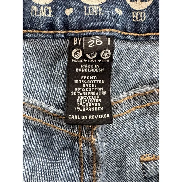 Rewash Super High Rise Wide Leg Distressed Jeans Size 26 - Image 4