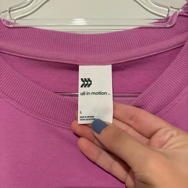 All in Motion Health‎ & Wellness Sweatshirt Crewneck Pink Size Large - Image 5