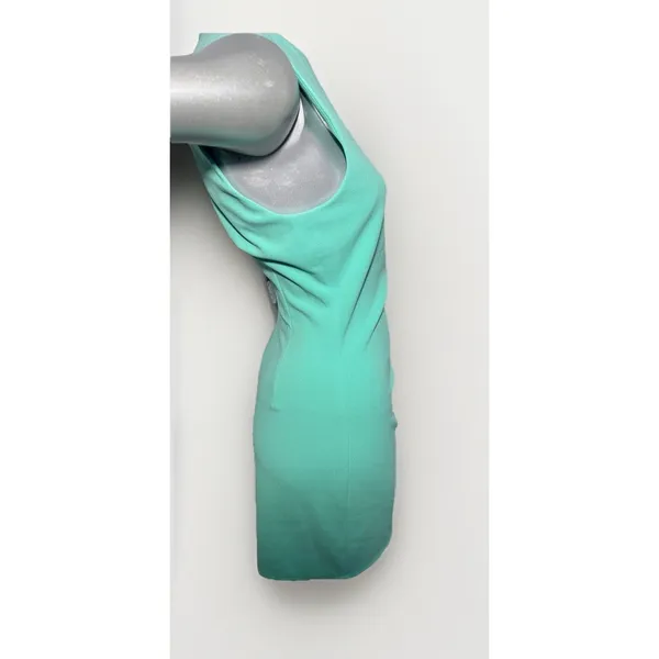 ELLIATT Small Mint Green Ruched Sleeveless Sheath Dress - Image 10