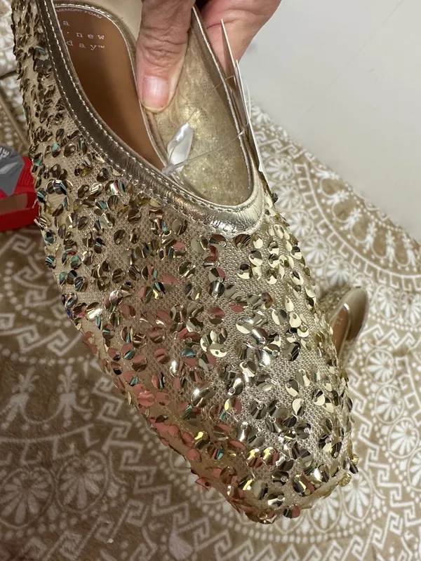 a new day Gold Sequin Ballet Flats - Image 11