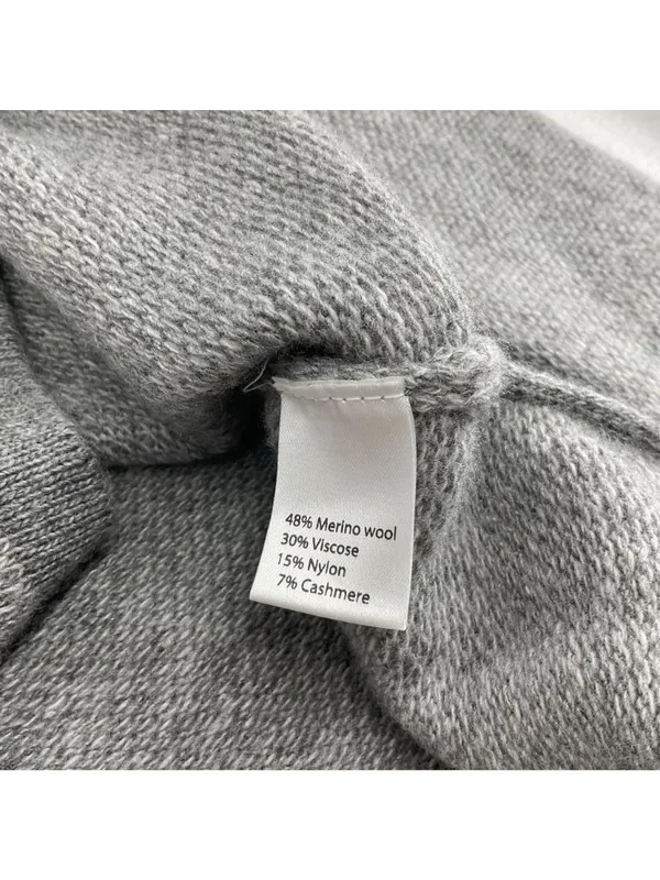 ITALY MADE BENEDETTAB. wool grey cashmere jumper sweater s bust from32 to 42in - Image 3