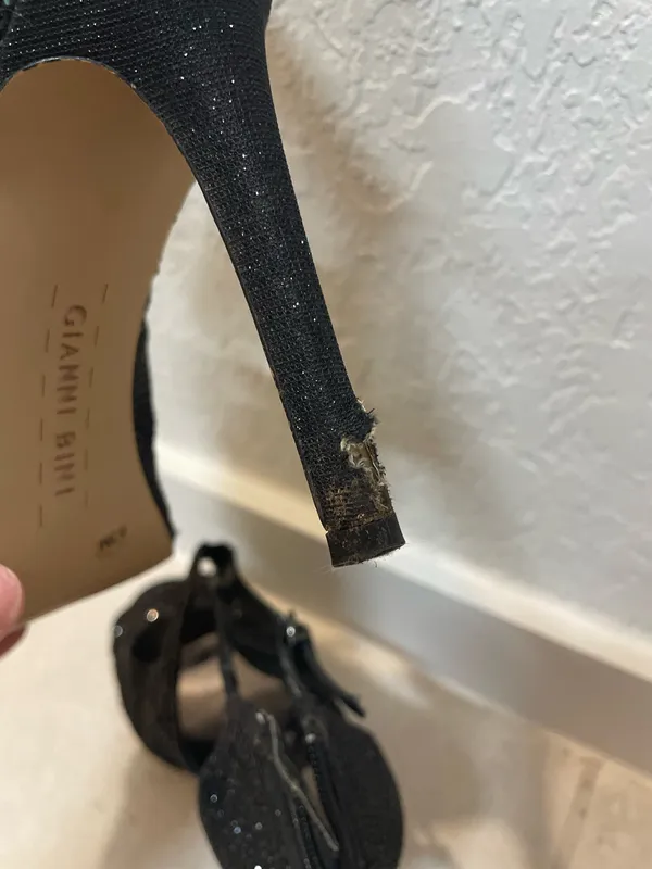 Gianni Bini Sparkly Black Rhinestone Heels - Image 3