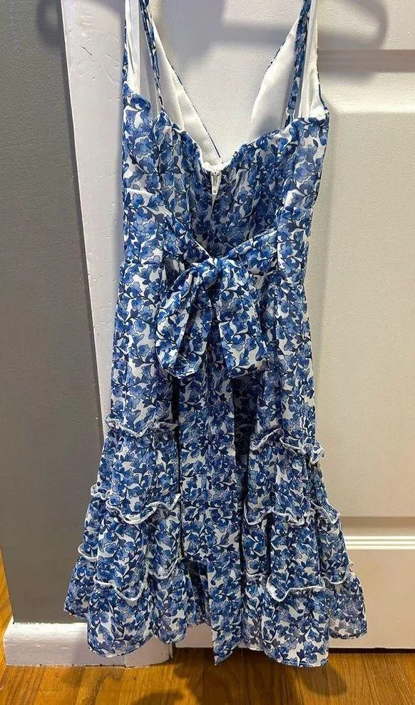 Blue Floral Summer Dress - Image 2