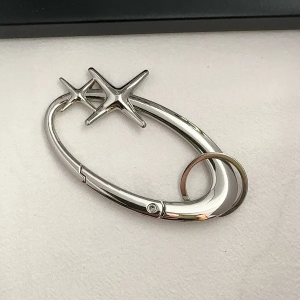 Star Car Keychain for Men Women Oval Design Carabiner Keychain Bag Charm - Image 2