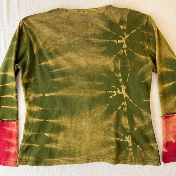 Boho Patchwork Embroidered Tie Dye Top Women's Small Multiple - Image 10