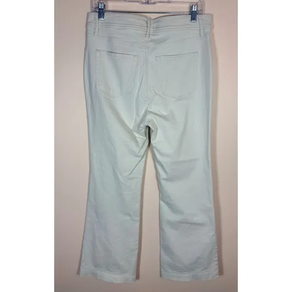 Loft Made and Loved High Rise Wide Leg Jeans Cream Off White 8‎ 29-pants hemmed - Image 6