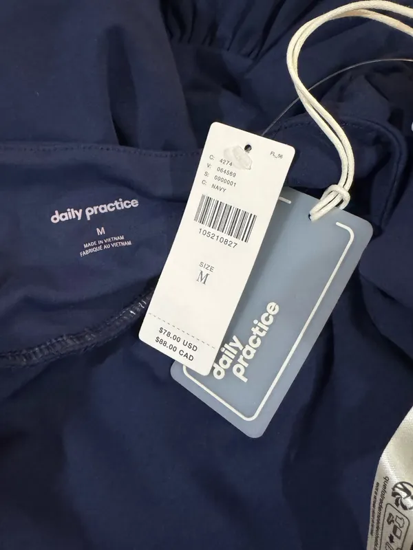 Anthropologie Daily Practice Bubble Mini Skirt in Waypoint - Navy M NWT - Image 7