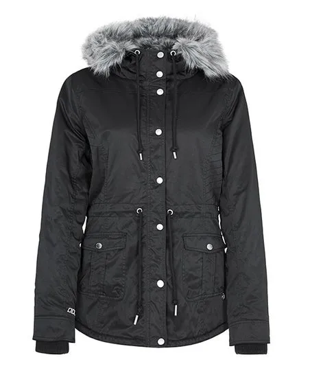 Lorna Jane Black Fur Lined Parka - Image 2