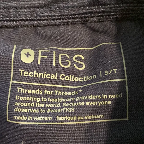 FIGS Technical Collection Pants size S inseam 30” waist 30” elastic navy blue - Image 8