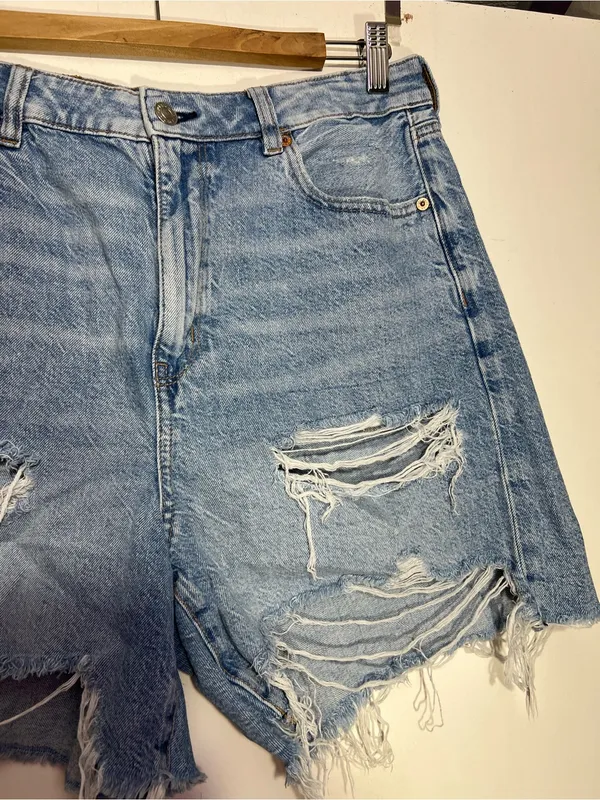 American Eagle Outfitters Light Blue baggy mom short size 12 - Image 4
