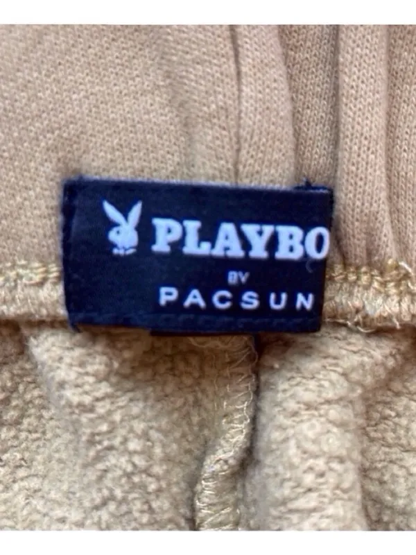 Playboy x PacSun Peace Happy Camper Sweat Shorts S | Y2K Lounge Streetwear - Image 2