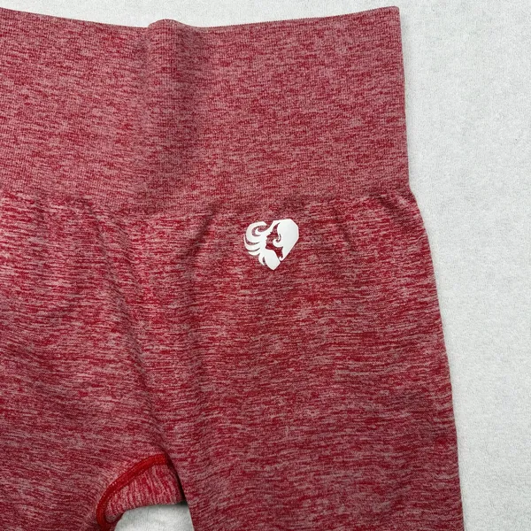 Women’s Best Seamless Leggings Size Small Red Heather High Rise Workout - Image 3