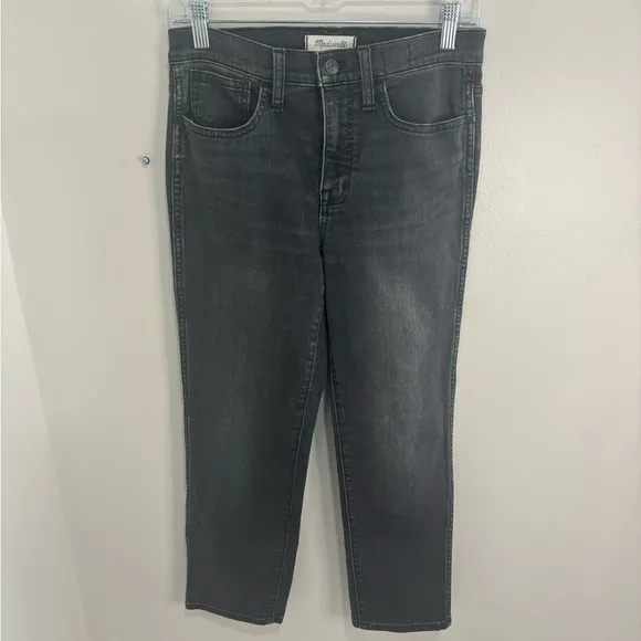 Madewell Roadtripper‎ Stovepipe Jeans Faded Black Straight Leg 26P Petite - Image 9