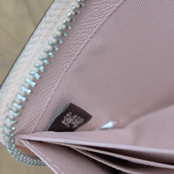 Coach Pink Crossgrain Leather Zip Wallet - Image 7