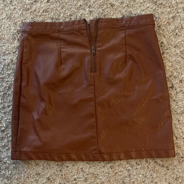 Art Class Brown faux leather mini skirt - Image 3