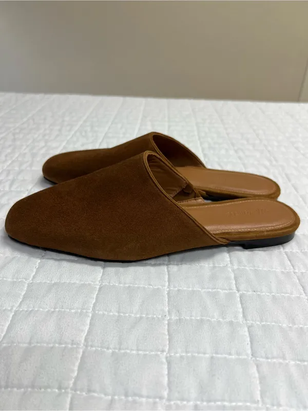 Madewell The Mylie Glove Mule in Glaze Walnut Brown Suede Size 6 - Image 6