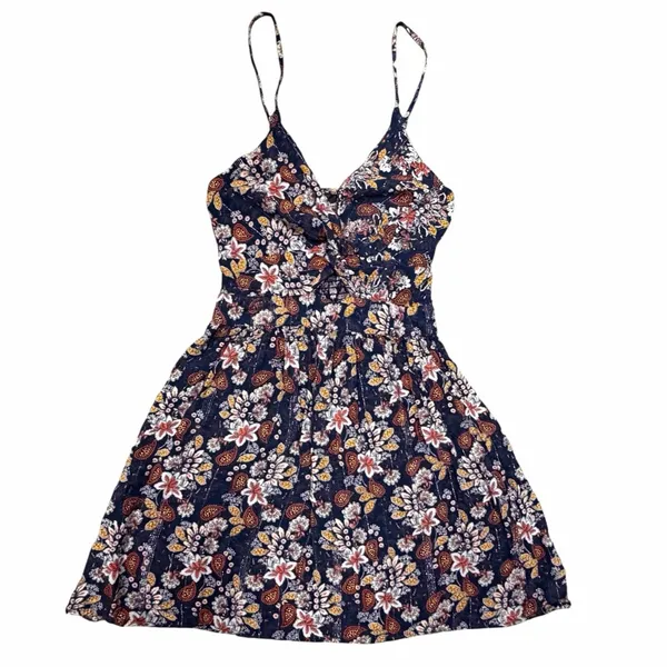 Angie Black Paisley Peekaboo Cut-Out Boho Mini Sundress Medium - Image 2