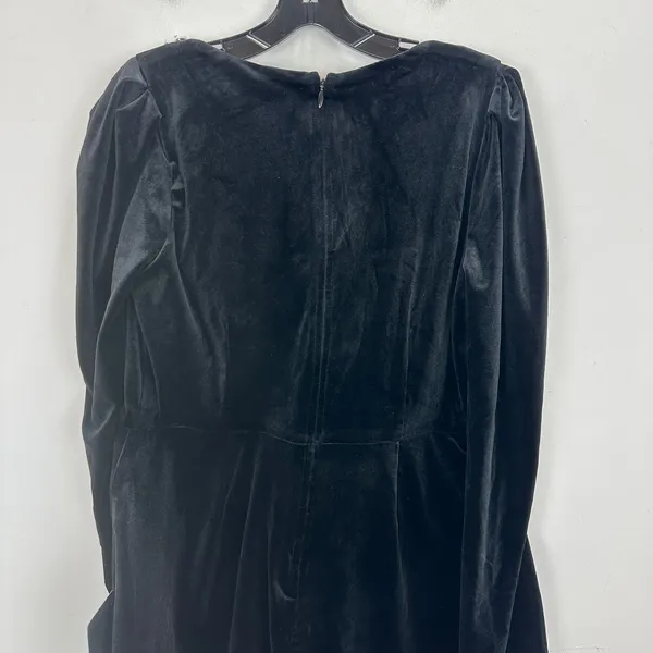 Lulus Ioanna Black Velvet Rhinestone Long Sleeve Mini Dress Party XL FLAW NWT - Image 11