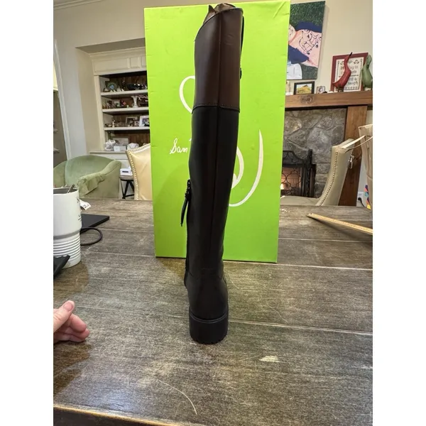 Sam Edelman Drina Knee‎ High Boot Black/Dark Bourbon 6 Medium - Image 6