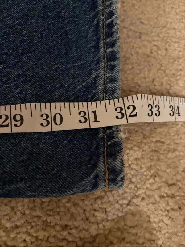 Free people we the free ripped distress blue straight leg denim jeans size 30 - Image 14