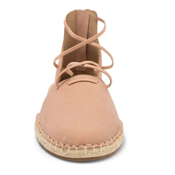 Eileen Fisher Lace-Up Leather Espadrille Sandal, Toffee Cream Pink Size 7.5, NWT - Image 14