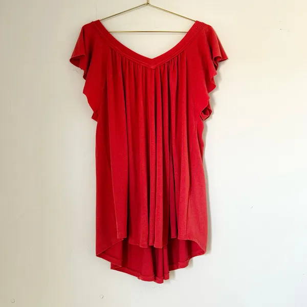 Bucklist Women’s Ruffle Sleeve Blouse Pink Size L - Image 2