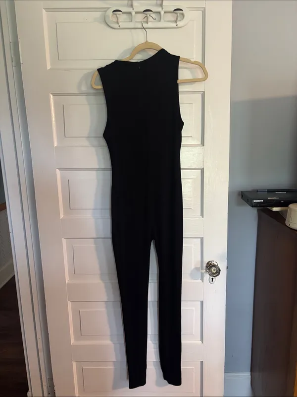Naked Wardrobe Sleeveless Black Jumpsuit - Sleek Women's One-Piece - Image 2