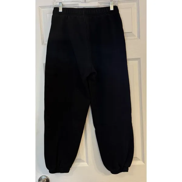 TNA Sweatfleece Joggers Women's Small‎ Black Cozy Fleece Mega Fit Streetwear EUC - Image 9