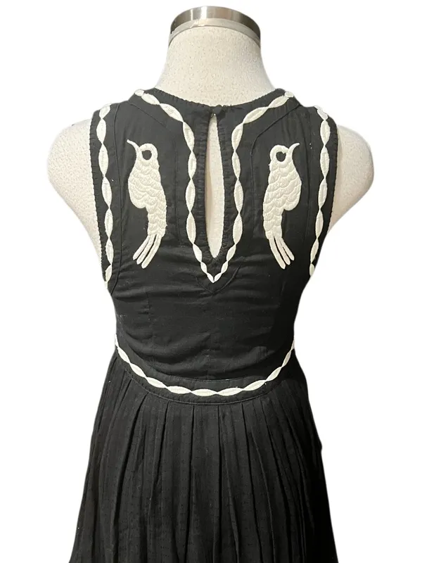 Free People "Birds of a Feather" Embroidered Mini Dress in black Size 0 - Image 10