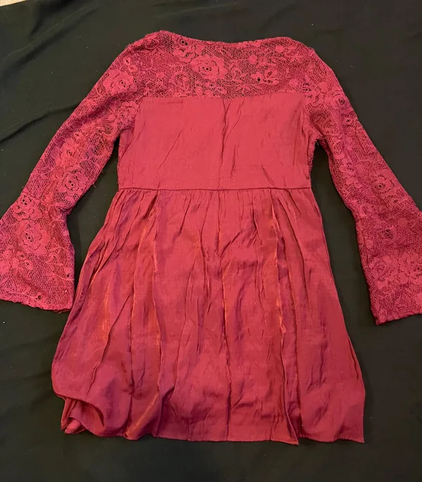 Altar’d State Maroon Lace Dress - Image 5