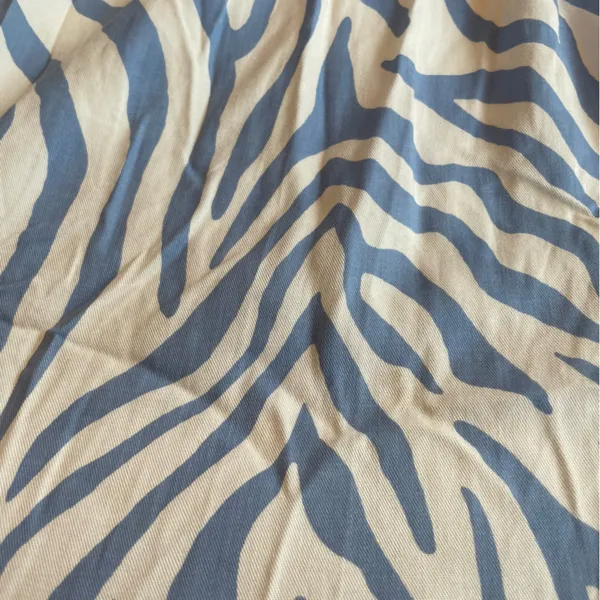 THML Blue and White Pattern Short Sleeve Dress Boho- Size M - Image 7