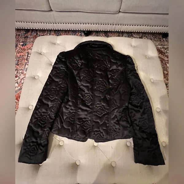 Q.U.E. Black Jacket Womens Sz 4 - Image 2