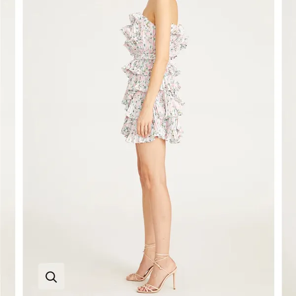 AMUR Floral Ruffle Mini Dress - Image 4