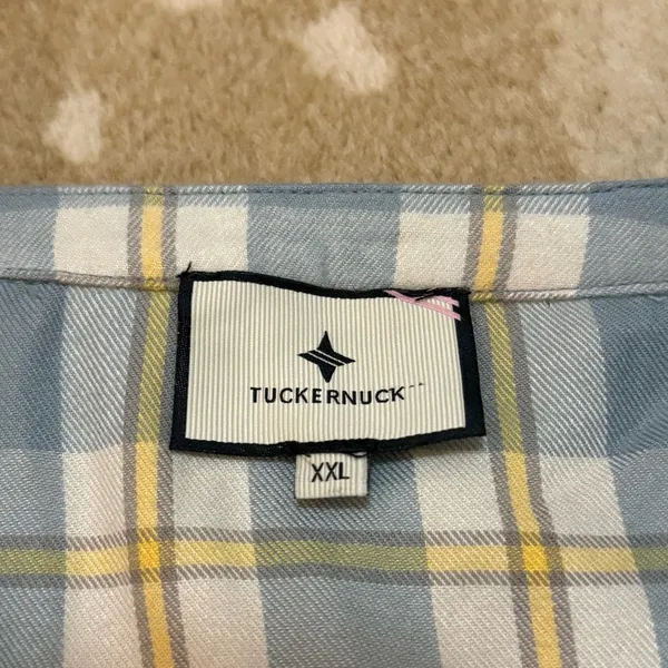 Tuckernuck NWT Blue V Neck Ruffle Eileen Button down women’s size XXL - Image 12
