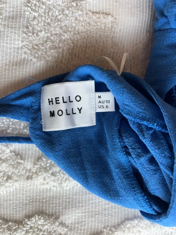 Hello Molly Open Back Mini Blue Dress - Image 3